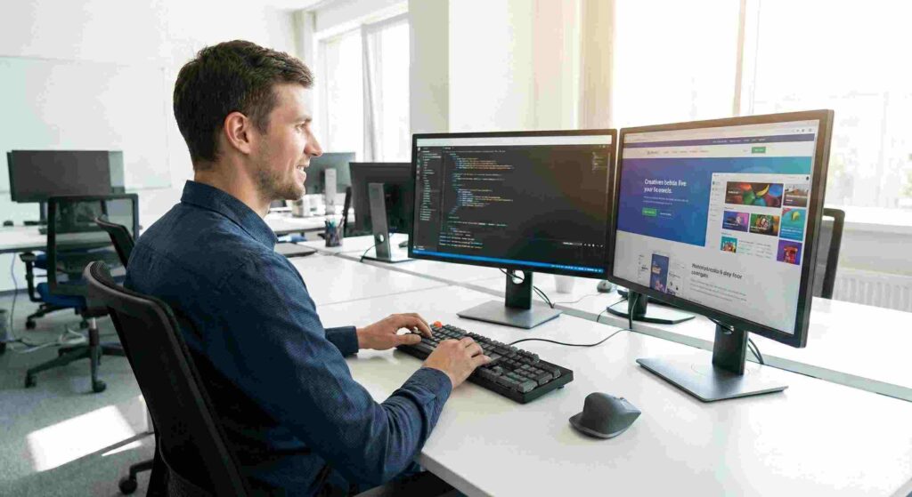 My Web Development Journey — a story of learning, creativity, and growth through coding, building projects, and discovering a passion for the digital world.