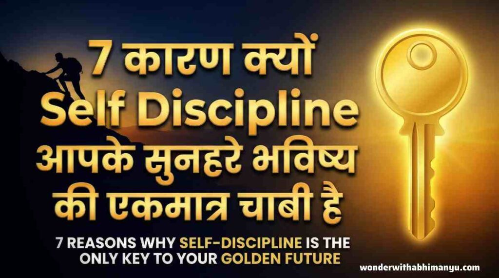 7 Shocking Reasons क्यों Self Discipline आपके सुनहरे भविष्य की एकमात्र चाबी है 2 7 Reasons Why Self-Discipline Is the Only Key to Your Bright Future — discover how habits, focus, and consistency shape success and long-term growth.